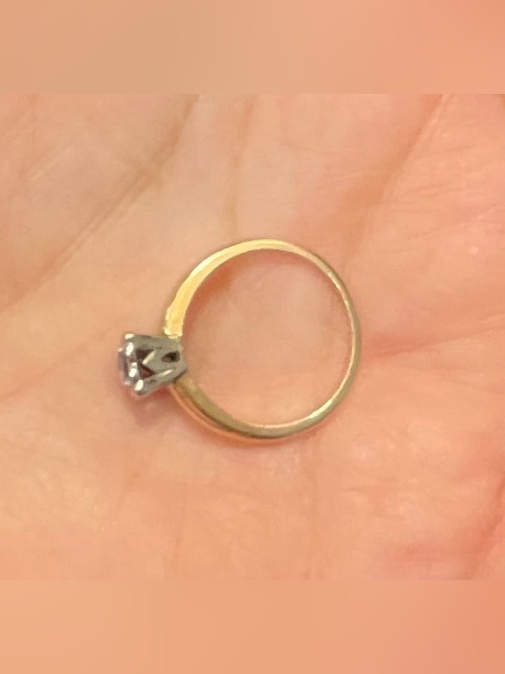 1940's .25 carat 14K Engagement Ring, 5.75 - Picture 9 of 12